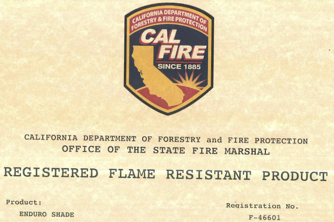 California Enduro Shade Certification